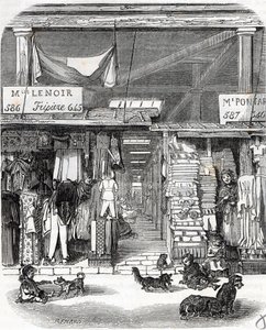 Paris 3. Arrondissement - Carre de Flore: Leinen im Carreau du Temple im 19. Jahrhundert - Gravur in „Tableau-de-Paris“ von Edmond Texier