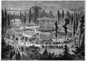 Paris VIII. Arrondissement - Avenue des Champs-Élysées - Konzerte im Jahr 1868 von Unknown artist