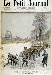 Paris im Schnee: die Seine gefroren - in „Le Petite Journal“ vom 24.02.1895
