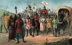 Peter der Einsiedler predigt den Kreuzzug (1095 - 1099) von Unknown artist