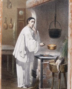 Pierrot kostet das Essen, späte 19. Jahrhundert von Unknown artist
