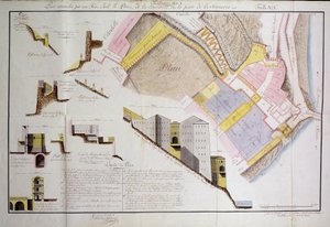 Plan und Schnitt der Zitadelle von Sisteron