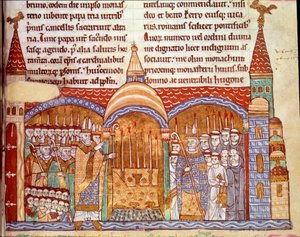 Papst Urban II. (1042-1099) vor dem Altar der Abtei von Cluny von Unknown artist