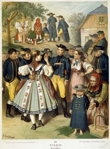 Volksball in Böhmen um 1870