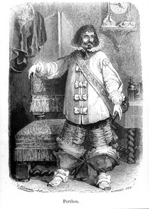 Porthos - in „Die drei Musketiere“ von Alexandre Dumas Père. von Unknown artist