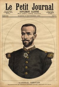 Porträt von Admiral Gervais (1837-1921), Oberbefehlshaber der Nordseeflotte. Gravur in „Le petit journal“ 5/09/1891. Selva-Sammlung von Unknown artist
