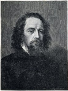 Porträt von Alfred, Lord Tennyson (1809 - 1892), britischer Dichter und Dramatiker des 19. Jahrhunderts von Unknown artist