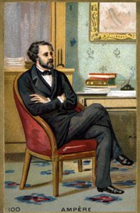 Porträt von André-Marie Ampere (1775 - 1836) französischer Physiker. Chromolithografie des 19. Jahrhunderts