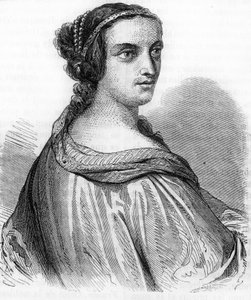 Porträt von Anne de Beaujeu, Anne von Frankreich (1462-1522), Herzogin von Bourbon, Tochter von Ludwig XI. Gravur aus dem 19. Jahrhundert.