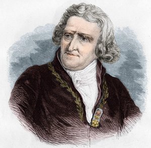 Porträt von Antoine Augustin Parmentier (1737 - 1813), französischer Militärapotheker und Agronom. Gravur von 1866
