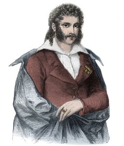 Porträt von Bartolomeo Graf Bergami, italienischer Liebhaber von Caroline, der Frau von König Georg IV. von Großbritannien - Kupferstich von Unknown artist