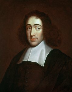 Porträt von Baruch Spinoza (1632-1677), niederländischer Philosoph, auch bekannt als Bento de Espinosa oder Benedictus de Spinoza - anonyme Malerei. Private Sammlung.
