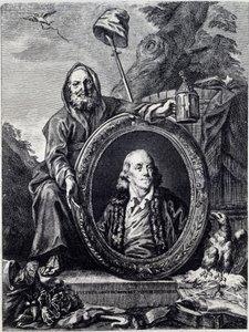 Porträt von Benjamin Franklin (1706 - 1790), amerikanischer Politiker, Memorialist, Pamphletist und Physiker von Unknown artist