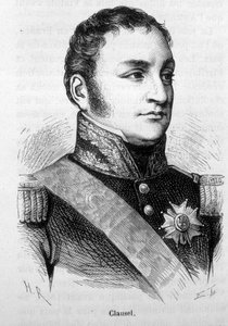 Porträt von Bertrand Clausel (oder Clauzel) (1772 - 1842). Gravur aus dem späten 19. Jahrhundert in „Histoire de France“ von H. Martin. von Unknown artist