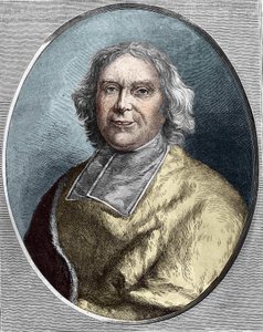 Porträt von Kardinal Fleury (1653 - 1743). André Hercule de Fleury. Gravur von 1866