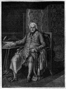 Porträt von Kardinal Jean-Baptiste de Belloy-Morangle (1709-1808) - Gravur des 19. Jahrhunderts