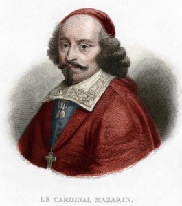 Porträt von Kardinal Jules Mazarin (Giulio Raimondo Mazzarino) (1602-1661). Gravur von 1854