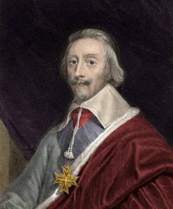 Porträt von Kardinal Richelieu (1585-1642) mit dem Kreuz des Ordens des Heiligen Geistes (Stich - 19. Jahrhundert) von Unknown artist