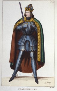Porträt von Karl dem Großen oder Karl I. der Große (742 - 814), König der Franken (1830) von Unknown artist