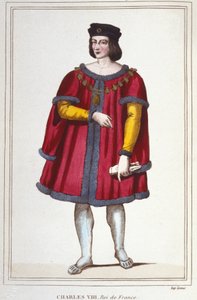 Porträt von Karl VIII. (1470 - 1498), König von Frankreich, Gravur von 1830 von Unknown artist