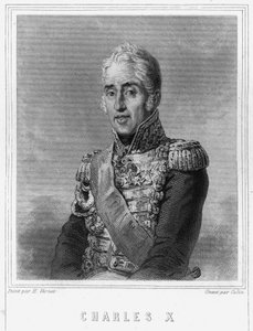 Porträt von Karl X. (1757-1836), König von Frankreich - in "Histoire des Français" von Lavallée, Gravur, sd von Unknown artist
