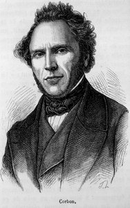 Porträt von Claude Anthime Corbon (1808-1891). Gravur aus dem Ende des 19. Jahrhunderts in „Die Geschichte Frankreichs“ von H. Martin von Unknown artist