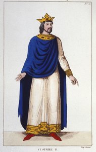 Porträt von Chlothar II. (584 - 628), König von Neustrien und König der Franken