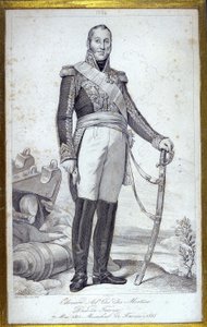 Porträt von Edouard Adolphe Casimir Joseph Mortier, Herzog von Trevise (1768-1835), Marschall von Frankreich, Gravur des 19. Jahrhunderts von Unknown artist