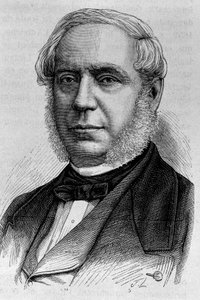 Porträt von Edouard Drouyn de Lhuys (1805 - 1881). Gravur aus dem Ende des 19. Jahrhunderts in „Histoire de France“ von H. Martin von Unknown artist
