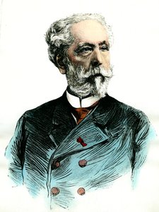 Porträt von Edouard Lalo, französischer Komponist. Gravur des 19. Jahrhunderts