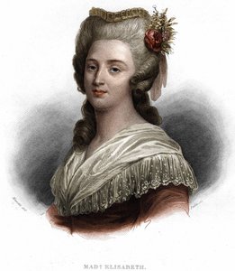 Porträt von Elisabeth Philippine Marie Hélène von Frankreich, bekannt als „Madame Elisabeth“, Schwester von König Ludwig XVI. (1764-1794) von Unknown artist