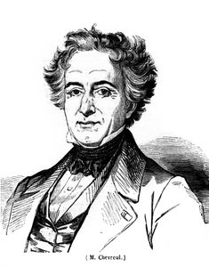 Porträt von Eugène Chevreuil (1786-1889), französischer Maler.