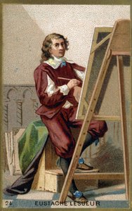 Porträt von Eustache Le Sueur (1617 - 1655), französischer Maler, Designer und Dekorateur. Chromolithografie des 19. Jahrhunderts. von Unknown artist