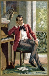 Porträt von Ferdinand Hérold (1791 - 1833), französischer Komponist. Chromolithografie des 19. Jahrhunderts. von Unknown artist