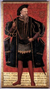 Porträt von Francisco De Almeida (1450-1510) Entdecker, Soldat und erster Vizekönig von Indien. Anonymes Gemälde des 16. Jahrhunderts. Lissabon, Nationalmuseum für antike Kunst