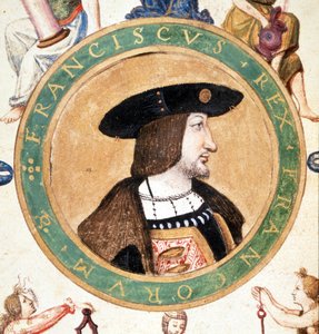 Porträt von Franz I., Miniatur aus dem 16. Jahrhundert