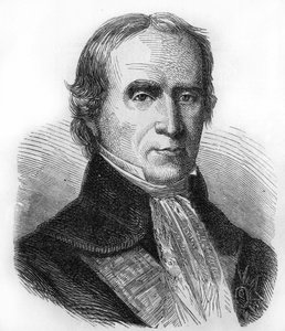 Porträt von François Barbé-Marbois (1745-1837), Konsul in den Vereinigten Staaten und dann Intendant in Santo Domingo. Gravur von 1866