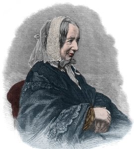 Porträt von Fredrika Bremer (1801-65) (Gravur) eine schwedische Schriftstellerin und feministische Aktivistin