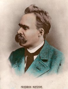Porträt von Friedrich Nietzsche (1844 - 1900), deutscher Philosoph. Gravur des 19. Jahrhunderts. Private Sammlung. von Unknown artist