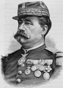 Porträt von General Carré de Bellemarre. Gravur aus dem späten 19. Jahrhundert in „Histoire de France“ von H. Martin. von Unknown artist
