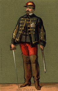 Porträt von General Chanzy (1823 - 1883). Chromolithographie Ende des 19. Jahrhunderts.