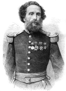 Porträt von General Juan Antonio Pezet (1809-1879), Präsident der Republik Peru. Gravur in „Das Illustrierte Universum“. von Unknown artist