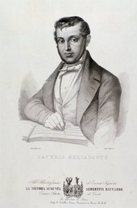 Porträt von Giuseppe Saverio Mercadante (1795-1870), italienischer Komponist von Unknown artist