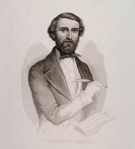 Porträt von Giuseppe Verdi (Stich) von Unknown artist