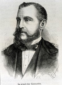 Porträt von Großherzog Konstantin (1779 - 1831), Vizekönig von Polen. Gravur aus dem späten 19. Jahrhundert in „Histoire de France“ von H. Martin. von Unknown artist
