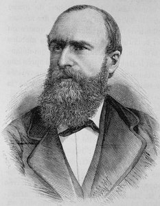 Porträt von Gustave Flourens (1838 - 1871). Gravur des späten 19. Jahrhunderts in „Histoire de France“ von H. Martin