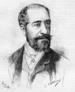 Porträt von Henry de Pène (gestorben 1888), Chefredakteur des „Gaulois“, einer politischen und sozialen Zeitung der reichen französischen Gesellschaft des späten 19. Jahrhunderts von Unknown artist
