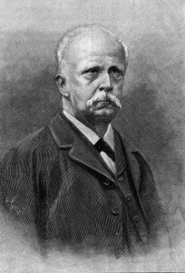 Porträt von Hermann Louis Ferdinand von Helmholtz (1821-1894), deutscher Physiker und Physiologe. Gravur in „La Nature: revue des sciences et de leurs applications aux arts et a l