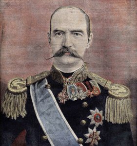 Porträt von Seiner Majestät Georg I. (1863-1913), König von Griechenland. Gravur von 1895. von Unknown artist