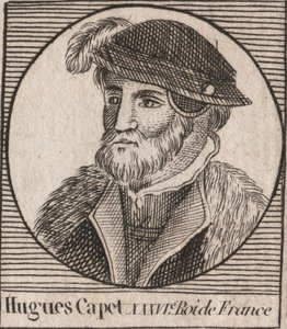 Porträt von Hugo I. Capet (ca. 941-996), Herzog von Frankreich und dann König von Frankreich - Gravur aus 